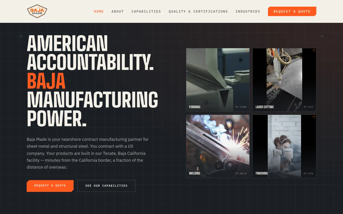 Baja Made website